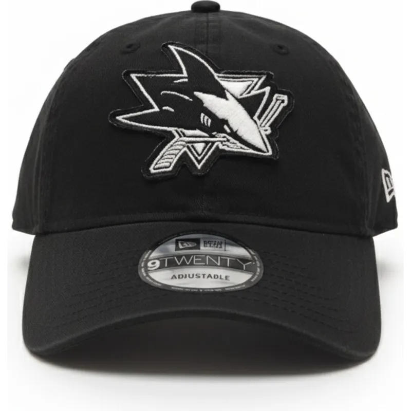 cappellino-con-visiera-curva-nero-regolabile-9twenty-stamp-di-san-jose-sharks-nhl-di-new-era