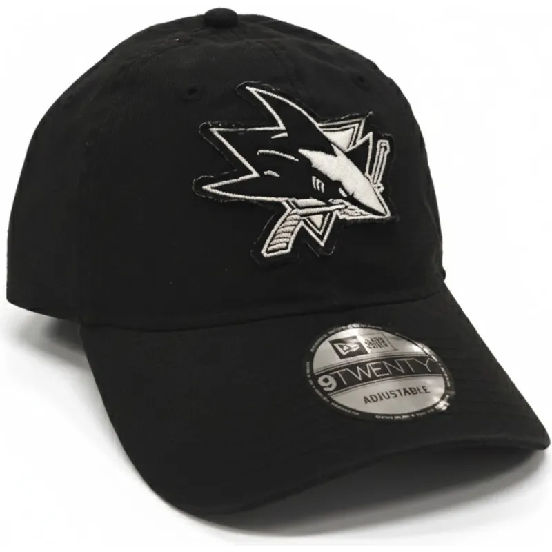 gorra-curva-negra-ajustable-9twenty-stamp-de-san-jose-sharks-nhl-de-new-era