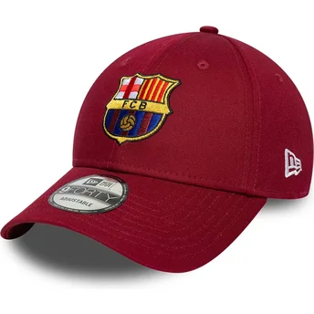 Κόκκινο κυρτό ρυθμιζόμενο καπέλο FC Barcelona LALIGA 9FORTY Core της New Era