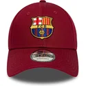 casquette-courbee-rouge-ajustable-fc-barcelona-laliga-9forty-core-new-era