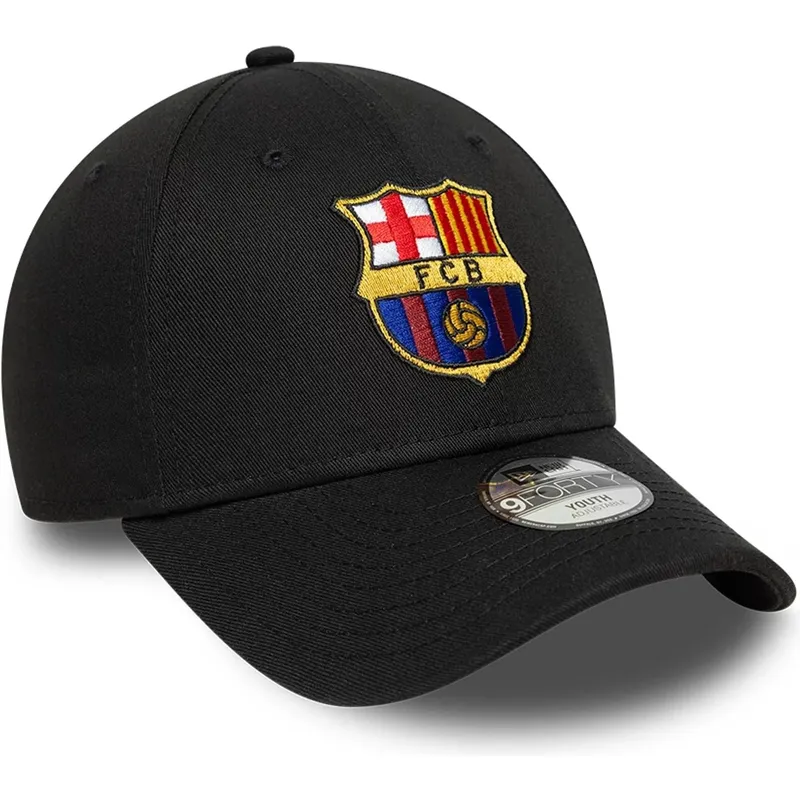 cappellino-curvo-nero-regolabile-per-bambino-fc-barcelona-laliga-9forty-core-di-new-era