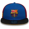 casquette-plate-bleue-et-rouge-ajustee-fc-barcelona-laliga-59fifty-mes-que-un-club-new-era