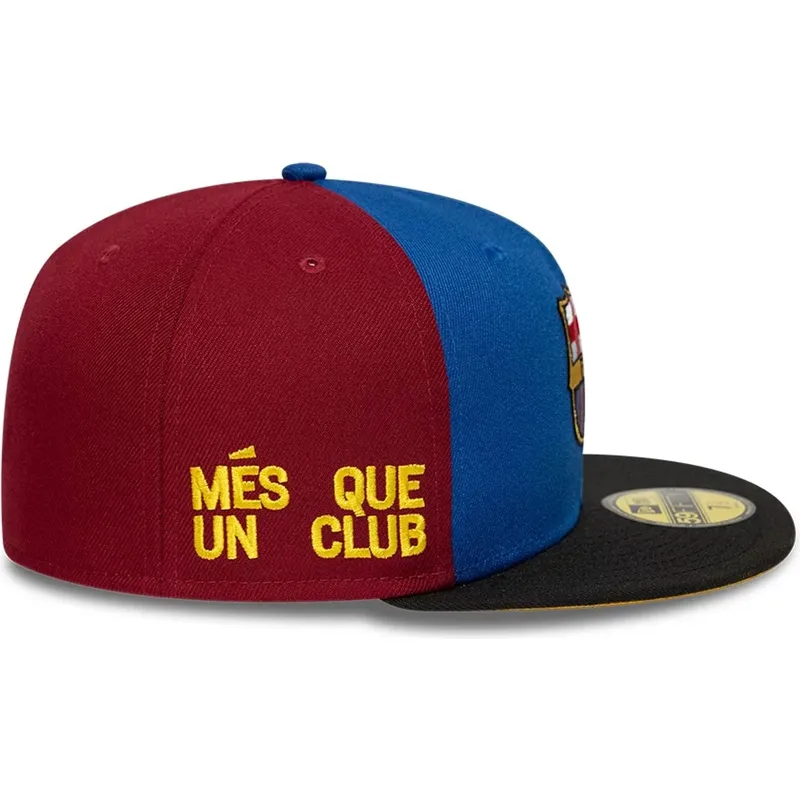 cappello-piatto-blu-e-rosso-regolabile-fc-barcelona-laliga-59fifty-mes-que-un-club-di-new-era