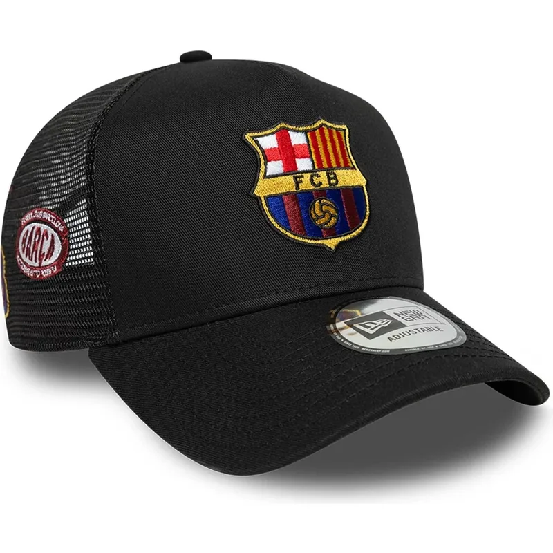 cappellino-trucker-nero-fc-barcelona-laliga-a-frame-patch-di-new-era