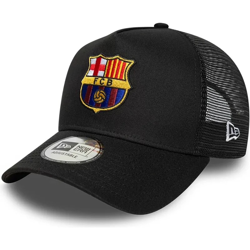 cappellino-trucker-nero-fc-barcelona-laliga-a-frame-patch-di-new-era