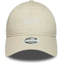 cappellino-curvo-beige-regolabile-da-donna-fc-barcellona-laliga-9twenty-wordmark-di-new-era