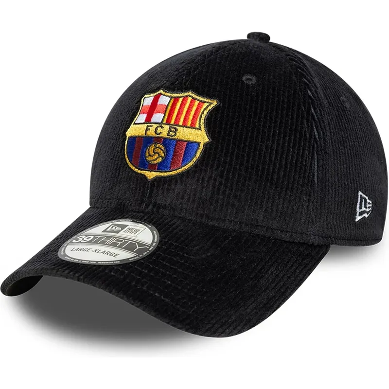 sort-justerbar-curved-kasket-fra-fc-barcelona-laliga-39thirty-cord-fra-new-era