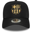 gorra-trucker-negra-de-fc-barcelona-laliga-a-frame-gold-de-new-era