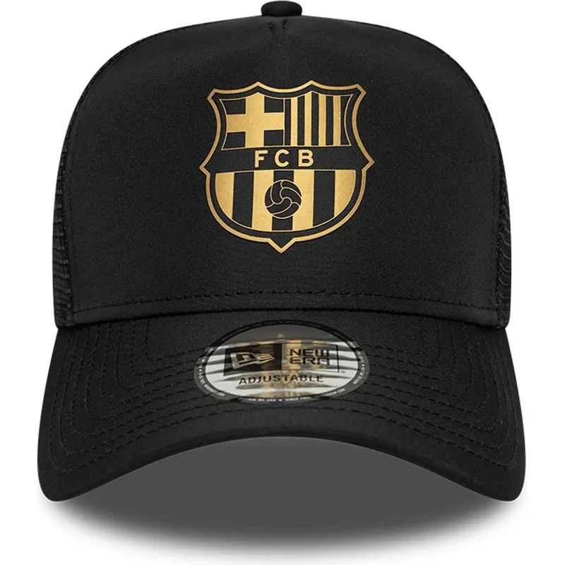 casquette-trucker-noire-fc-barcelona-laliga-a-frame-gold-new-era