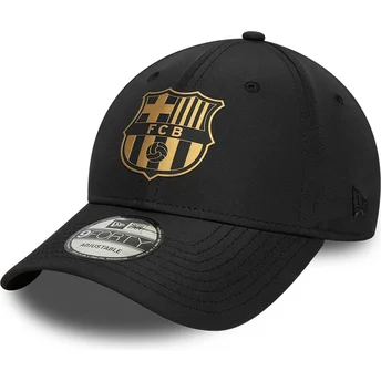 Cappellino curvo nero regolabile FC Barcelona LALIGA 9FORTY Gold di New Era
