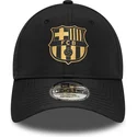 cappellino-curvo-nero-regolabile-fc-barcelona-laliga-9forty-gold-di-new-era