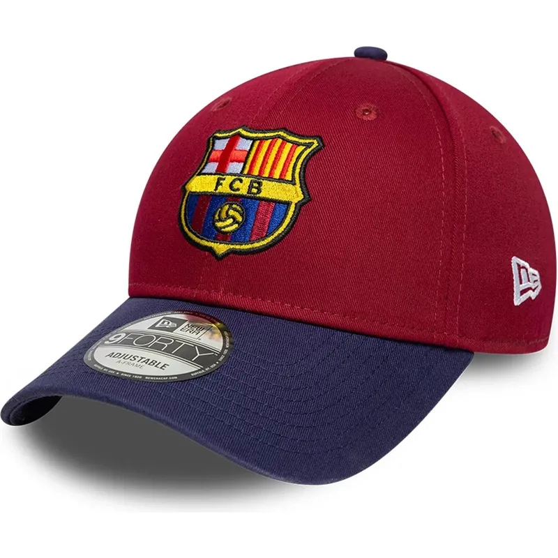 justerbar-rod-og-bla-fc-barcelona-laliga-9forty-contrast-kasket-fra-new-era