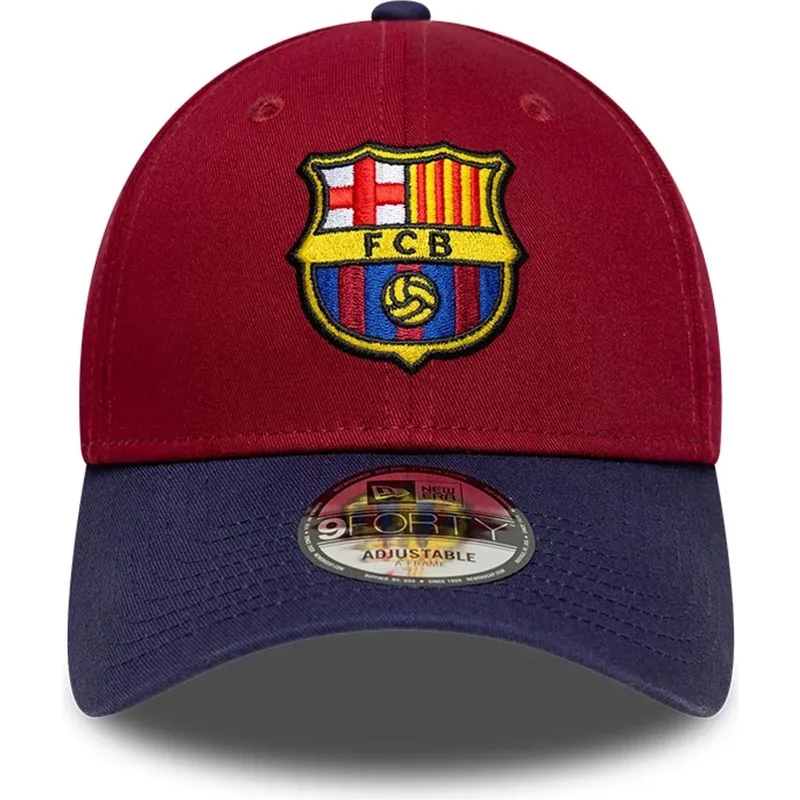 justerbar-rod-og-bla-fc-barcelona-laliga-9forty-contrast-kasket-fra-new-era