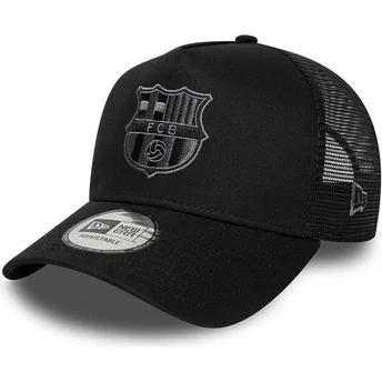 Cappellino trucker nero del FC Barcelona LALIGA A Frame Tonal di New Era
