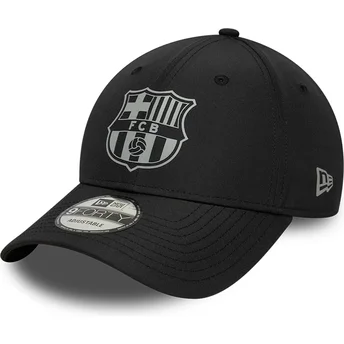 Cappellino curvo nero regolabile FC Barcelona LALIGA 9FORTY Reflective di New Era