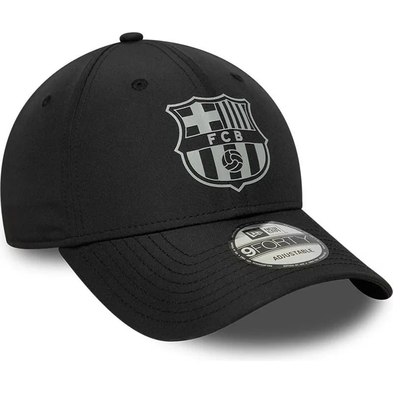 cappellino-curvo-nero-regolabile-fc-barcelona-laliga-9forty-reflective-di-new-era