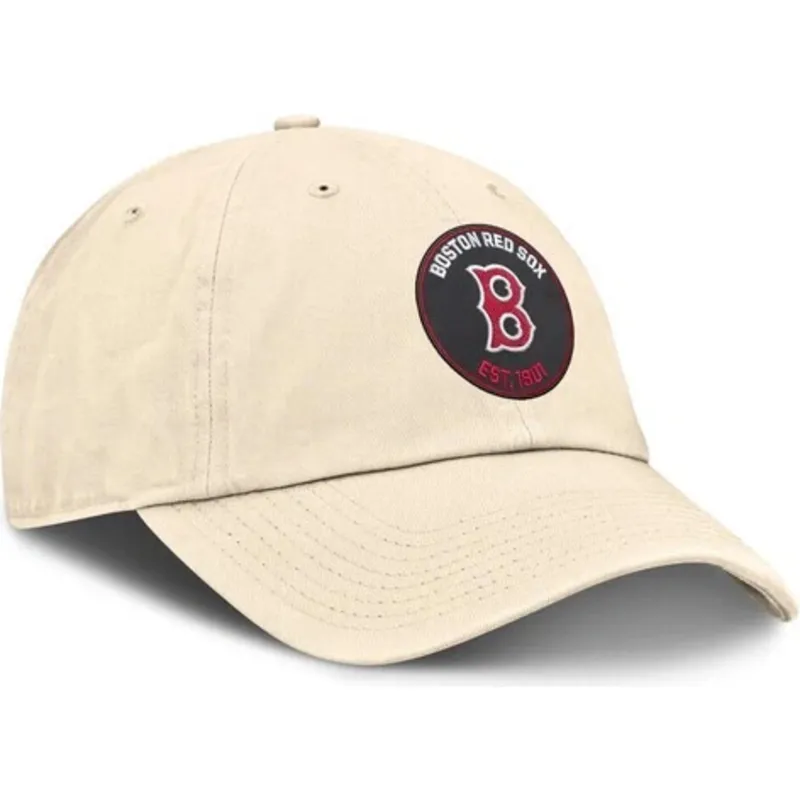 cappellino-curvo-beige-regolabile-club-unstructured-organic-cotton-dei-boston-red-sox-mlb-di-nike