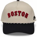 buet-beige-og-sort-snapback-kasket-rise-structured-fra-boston-red-sox-mlb-fra-nike