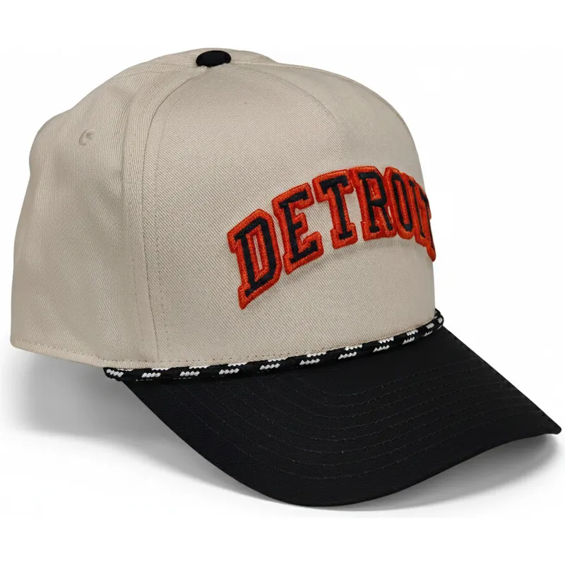 nike-curved-brim-rise-structured-detroit-tigers-mlb-beige-and-black-snapback-cap