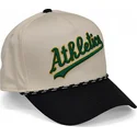 casquette-courbee-beige-et-noire-snapback-rise-structured-oakland-athletics-mlb-nike
