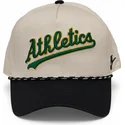 cappellino-curvo-beige-e-nero-snapback-rise-structured-degli-oakland-athletics-mlb-di-nike