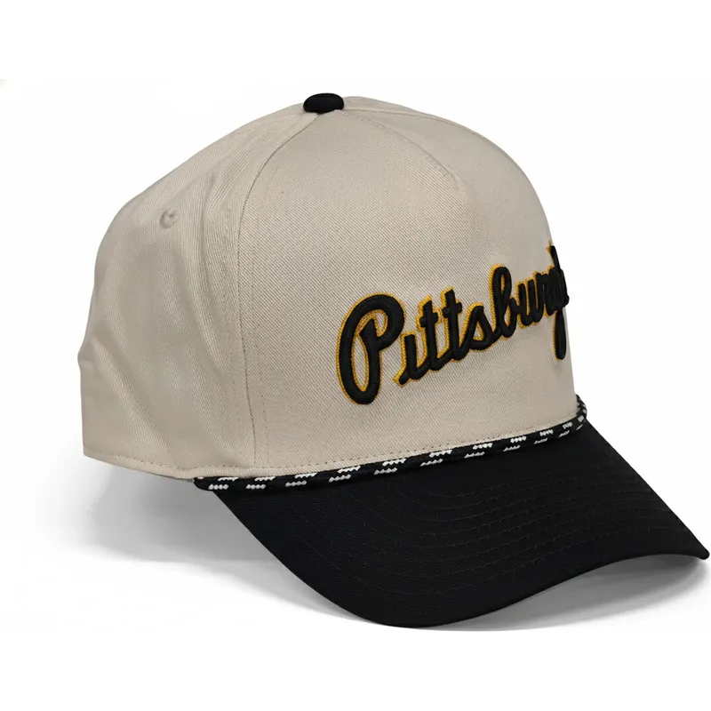 cappellino-curvo-beige-e-nero-snapback-rise-structured-di-pittsburgh-pirates-mlb-di-nike