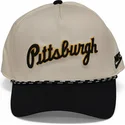 beige-og-sort-buet-kasket-snapback-rise-structured-fra-pittsburgh-pirates-mlb-fra-nike