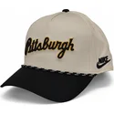 cappellino-curva-beige-e-nero-snapback-rise-structured-dei-pittsburgh-pirates-mlb-di-nike