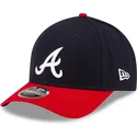 marinebla-og-rod-buet-kasket-snapback-9forty-m-crown-player-replica-fra-atlanta-braves-mlb-fra-new-era