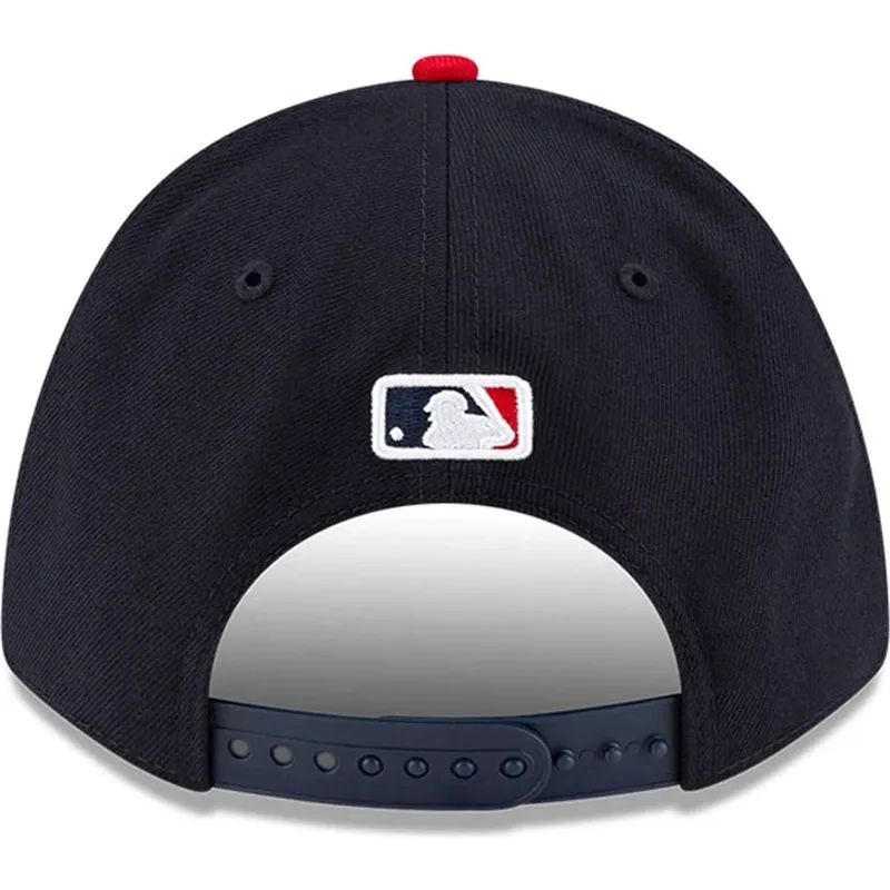 casquette-courbee-bleue-marine-et-rouge-snapback-9forty-m-crown-player-replica-atlanta-braves-mlb-new-era