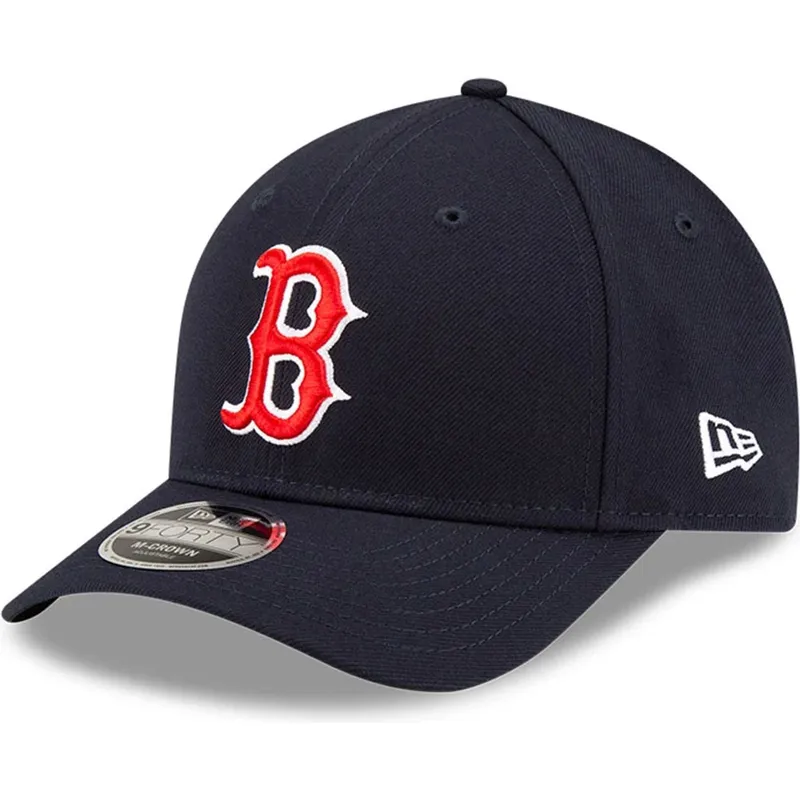 marineblaue-gebogene-snapback-kappe-9forty-m-crown-player-replica-der-boston-red-sox-mlb-von-new-era