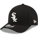sort-curved-snapback-kasket-9forty-m-crown-player-replica-fra-chicago-white-sox-mlb-fra-new-era