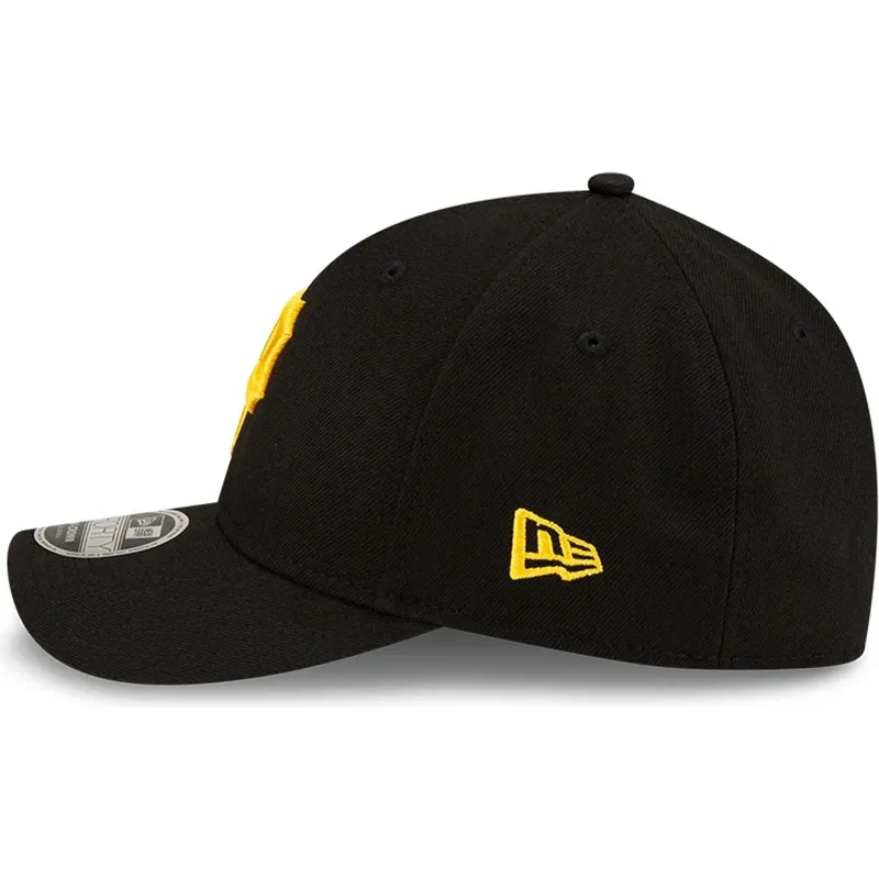 schwarze-gebogene-snapback-kappe-9forty-m-crown-player-replica-der-pittsburgh-pirates-mlb-von-new-era