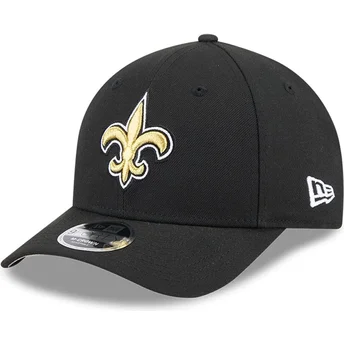 Buet sort snapback kasket 9FORTY M-Crown Team fra New Orleans Saints NFL fra New Era