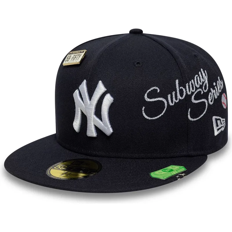 cappello-piatto-blu-marino-regolabile-59fifty-subway-series-dei-new-york-yankees-mlb-di-new-era