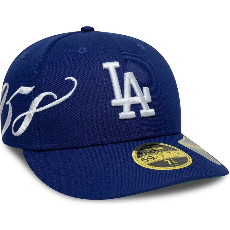 cappellino-curvo-blu-regolabile-59fifty-low-profile-precurved-est-script-dei-los-angeles-dodgers-mlb-di-new-era