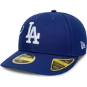 cappellino-curvo-blu-chiuso-59fifty-low-profile-precurved-est-script-dei-los-angeles-dodgers-mlb-di-new-era