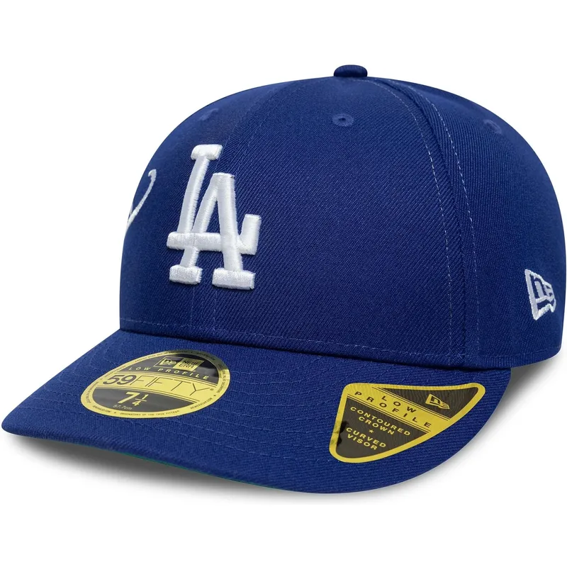 cappellino-curvo-blu-chiuso-59fifty-low-profile-precurved-est-script-dei-los-angeles-dodgers-mlb-di-new-era