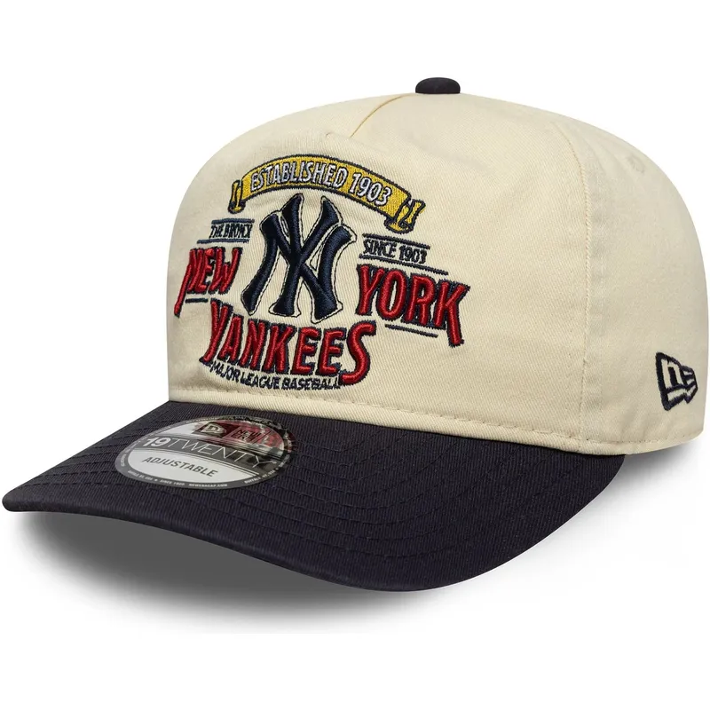 new-era-curved-brim-19twenty-washed-graphic-new-york-yankees-mlb-beige-and-navy-blue-adjustable-cap