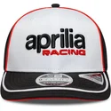 hvid-og-sort-buet-kasket-snapback-9seventy-stretch-snap-aprilia-piaggio-fra-new-era