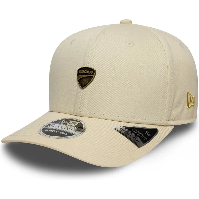 buet-beige-snapback-kasket-9seventy-stretch-snap-seasonal-fra-ducati-motor-motogp-fra-new-era