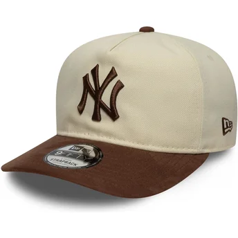 Gorra curva beige y marrón ajustable 9FIFTY A Frame Suede...