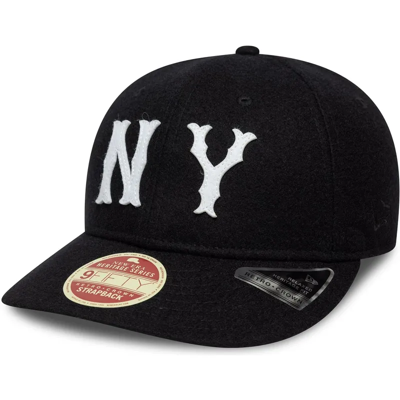 cappellino-curvo-nero-regolabile-9fifty-retro-crown-heritage-series-dei-new-york-highlanders-mlb-di-new-era