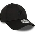 casquette-courbee-noire-ajustee-avec-logo-noir-39thirty-stretch-mesh-new-york-yankees-mlb-new-era