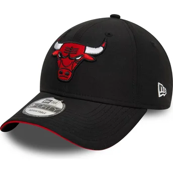 Sort justerbar kurvet kasket 9FORTY Microfibre fra Chicago Bulls NBA fra New Era
