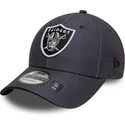 gra-justerbar-kurvet-kasket-9forty-microfibre-fra-las-vegas-raiders-nfl-fra-new-era