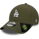 casquette-courbee-verte-ajustable-9forty-recycled-midi-los-angeles-dodgers-mlb-new-era