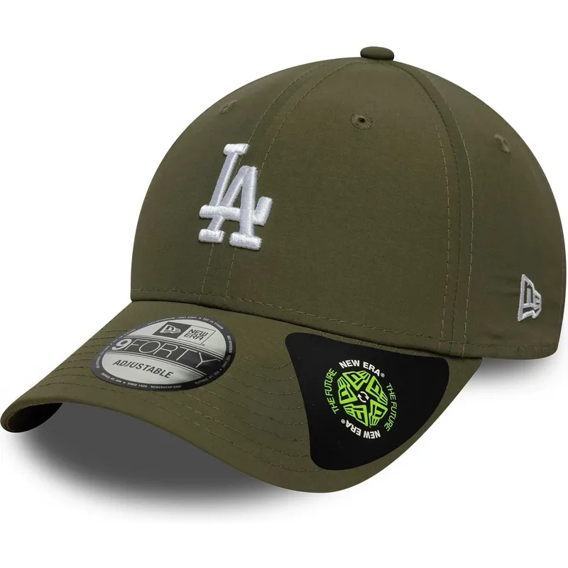 gron-justerbar-kurvad-keps-9forty-recycled-midi-fran-los-angeles-dodgers-mlb-av-new-era