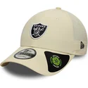 cappellino-curvo-beige-regolabile-9forty-recycled-midi-dei-las-vegas-raiders-nfl-di-new-era