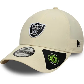 Gorra curva beige ajustable 9FORTY Recycled Midi de Las Vegas Raiders NFL de New Era